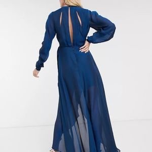 ASOS blue chiffon dress